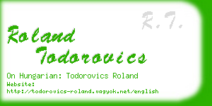 roland todorovics business card